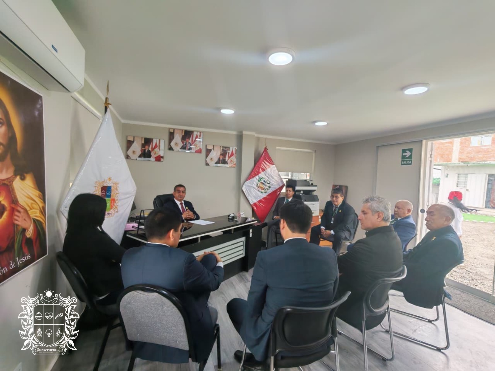 Autoridades de la UNATEFSIL durante la visita de SUNEDU